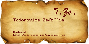 Todorovics Zsófia névjegykártya