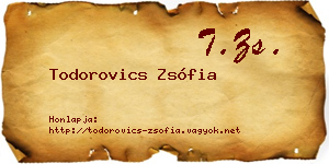 Todorovics Zsófia névjegykártya